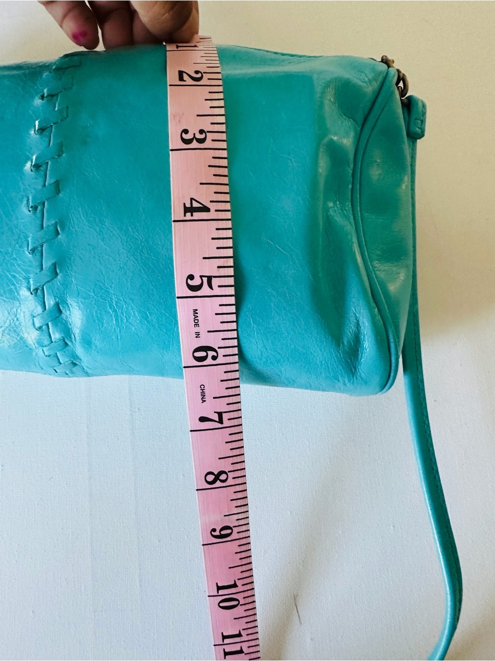 HOBO Teal Leather Hobo Bag with Detachable Strap - Picture 4 of 10